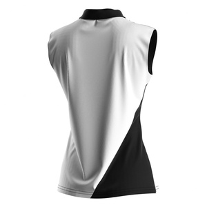 Haut de polo sans manches pour femmes, coupe athlétique, séchage rapide, confortable, design élégant, parfait pour la pratique du tennis et les tenues quotidiennes - Product Image 3