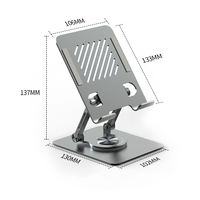 Support de tablette classique en alliage d'aluminium, base rotative réglable à 360°, pliable, léger, de haute qualité pour tablette de 12 pouces