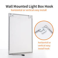 Boîte lumineuse publicitaire LED murale suspendue personnalisée à livraison rapide A1 A2 A3 pour restaurants, magasins, bars, hôtels, centres commerciaux
