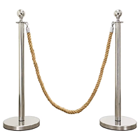 Barrières de contrôle des foules en acier inoxydable de haute qualité, diamètre du tube de 51 mm, finition polie, pour utilisation en intérieur, vente chaude