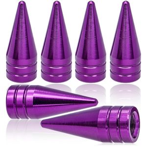 Tapas de válvula de aleación de aluminio para neumáticos de coche, color morado, cubiertas de válvula sin cámara de acero inoxidable para actualización y reacondicionamiento - Product Image 5