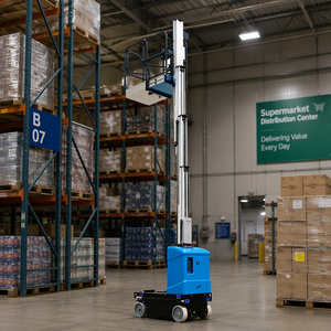 Plateforme élévatrice verticale pour personnel, 7,5 m, 125 kg, alimentation CA, pour le nettoyage des bibliothèques - Product Image 5