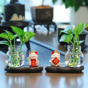 Desktop Hydroponic Ornament Natural Resin Base For Office <b>Desk</b> And Living Room Decor Eco Friendly Gift - Product Image 3