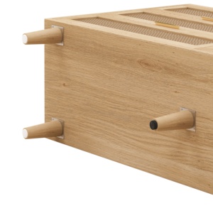 6-<b>Drawer</b> Modern Wood Storage Cabinet with White <b>Drawer</b> <b>Slides</b> Home Furniture for Bedroom and Living Room - Product Image 5