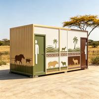Toilettes publiques préfabriquées haut de gamme de luxe avec fenêtres galvanisées, design moderne pour parcs urbains, écoles et rues municipales