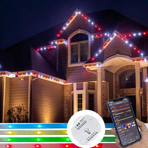 Luci <span class=keywords><strong>LED</strong></span> per Grondaie <span class=keywords><strong>da</strong></span> 150ft 200ft 300ft, UCS7604 DC24v 36v IP68 Impermeabili, Luci <span class=keywords><strong>LED</strong></span> <span class=keywords><strong>da</strong></span> Esterno Multicolore, Lampada <span class=keywords><strong>da</strong></span> <span class=keywords><strong>Parete</strong></span> - Product Image 1