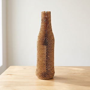 Eco-Friendly Flexible Honeycomb Core Kraft Paper Bottle Sleeve Protective Cushioning Wrap for <b>Glass</b> Bottles - Product Image 5