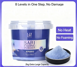 Polvere Decolorante Blu Semi-Permanente Premium Senza Polvere per Barbieri, da Nero a Rosso, Non Danneggia i Capelli e Copre i Capelli Grigi - Product Image 5