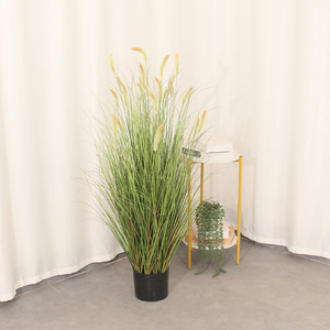 JWP428 Plantas de hierba artificial, plumas densas y esponjosas, cola de <span class=keywords><strong>perro</strong></span>, plumas de caña grandes, hierba de <span class=keywords><strong>Pampa</strong></span> - Product Image 2