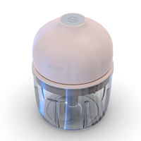 Draagbare Mini Elektrische Voedselhakker 350ml Uniek Design Glazen Kom Multifunctionele Processor Geschikt voor Knoflook Groenten