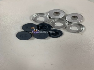 Capuchon en aluminium compatible 20 mm et joint en caoutchouc pour bouteille vide LINX 8900 pour remplacement d'imprimante Cij - Product Image 2