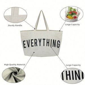 Free Design Advertising Eco Recycled Blanks Cotton Canvas Custom Tote <b>Bag</b> with <b>Long</b> Webbing - Product Image 6