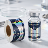 Étiquettes autocollantes personnalisées en vinyle pour flacons de laboratoire pour flacons en verre de 2 ml, 3 ml, 5 ml, 10 ml