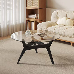Petite table basse moderne en verre pour la maison Meubles de salon en bois pour canapé pour le commerce extérieur transfrontalier d'<span class=keywords><strong>Amazon</strong></span> - Product Image 3