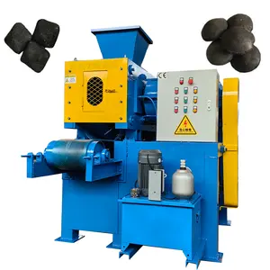 High Production Long Briquette Burning Coal Powder Briquetting Machine Bbq Charcoal Press Machine