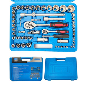 Ensemble d'outils de clé à douille mécanique manuelle professionnelle de 108 pièces, clé à cliquet manuelle, kits d'outils de réparation à domicile pour moto et vélos - Product Image 6