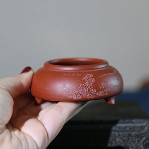 Pot de fleurs miniature artisanal Zisha, pot à bonsaï classique, ornement de bureau - Product Image 1