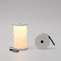Derniers produits innovants Mini lampe pliante rotative en papier OEM Veilleuse à LED Décoration de fête Gadget quotidien pour la maison Jouets pour étudiants