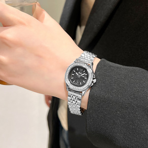 Reloj de Pulsera de Cuarzo para Mujer, Diseño de Moda, con Estrellas de Circonio, Lujoso, Celestial, de Acero Inoxidable, Resistente al Agua - Product Image 5