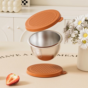 Contenant à sauce rond en acier inoxydable de 70 ml avec couvercle, pour vinaigrette, ketchup, sauce, bol de trempage, style américain - Product Image 4