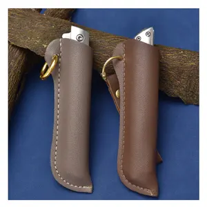 Handmade Leather Case Pocket Knife Leather Knife Cover Portable Compact Knife Protector
