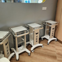 Chariot médical portable blanc à prix d'usine pour machine laser lourde, chariot pour machine IPL ND YAG laser Ems RF