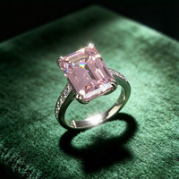 Bagues de Mariage Personnalisées en Diamant, Bagues de Fiançailles Solitaires en Zircon Cubique 8A pour Femme, Bague en Argent Sterling 925