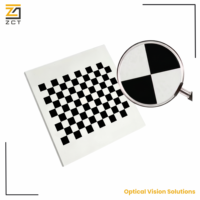 Placa de Calibración de Vidrio con Diseño de Tablero de Ajedrez para Calibración de Cámaras OpenCV, Inspección por Visión Artificial y Prueba de Distorsión de Lentes