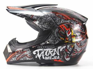 Casco Integral para Motocross y Dirt Bike, con Acolchado Interior Removible y Lavable, Diseño Colorido de Arte Urbano, Casco Ligero para Motociclismo - Product Image 5