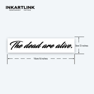 Durable lettrage citation noir organique Jagua encre à base de plantes temporaire semi permanent autocollants de tatouage - Product Image 4