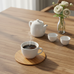 Metabam Minimalista, Porta-Copos Redondo de Cortiça de Madeira, 5mm de Espessura, Ecológico, Resistente ao Calor, para Chá e Cerveja, Almofada de Isolamento - Product Image 4