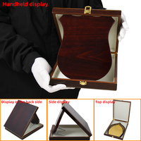 Vente en gros bon prix Plaque en bois en feuille d'or Récompense Souvenir d'entreprise anniversaire Souvenir cadeau Plaque en bois personnalisée vierge