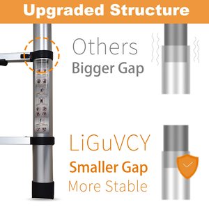 14.5 ft telescoping thang mở rộng Trọng lượng nhẹ thép gấp Telescopic nhôm thang thiết kế đóng mở - Product Image 4