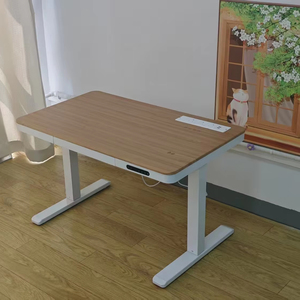 Bureau d'étude multifonctionnel en bois au design moderne, nouvelle arrivée, table réglable en hauteur, ergonomique, avec prise intégrée - Product Image 1