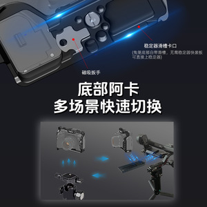 กรงกล้องอะลูมิเนียมอัลลอยสำหรับ Sony A7M5 A7M4 A7R3 A7M3 A7R5กรอบป้องกัน Vlog แบบสตรีมสด - Product Image 1