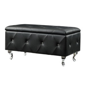 Grand rangement <span class=keywords><strong>de</strong></span> salon en Faux cuir diamant rembourrage multicolore velours repose-<span class=keywords><strong>pied</strong></span> tabouret Ottoman <span class=keywords><strong>banc</strong></span> d'extrémité <span class=keywords><strong>de</strong></span> <span class=keywords><strong>lit</strong></span> avec strass - Product Image 3