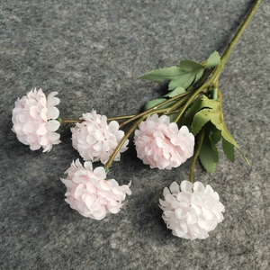 Lot de 5 mini-boules de chrysanthèmes en soie artificielle – Fleurs artisanales écologiques pour Thanksgiving et mariages - Product Image 3