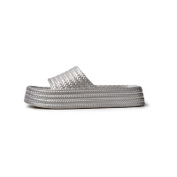 Sandalias de Mujer con Punta Abierta, Suela Gruesa, para Playa y Ducha, Antideslizantes, Impermeables, a la Moda, de EVA Reciclable, para Primavera
