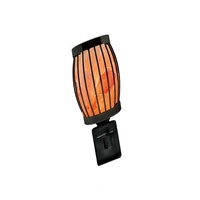 Lampe de nuit en sel de l'Himalaya rose rotative, design Feng Shui sculpté, écologique, forme ronde, options de logo personnalisables