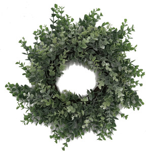 Couronne de noël en plein air, anneau de bougie avec aiguille de pin et cône de baies - Product Image 5