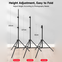 Support de Lumière Professionnel Portable en Aluminium pour Photographie, Support de Téléphone Mobile pour Diffusion en Direct, Support de Microphone, Trépied pour Éclairage d'Appoint - Vente en Gros