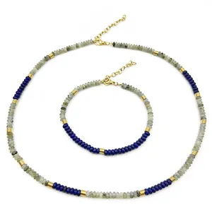 Superb Genuine Lapis Lazuli Gemstones Pulsera 9 "Strand Pulseras Joyeros Para Hombres Y Mujeres