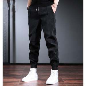 Fabricant de pantalons de survêtement à taille élastique, pantalons décontractés chauds épais à jambe droite pour hommes, pantalons en velours côtelé pour hommes - Product Image 6