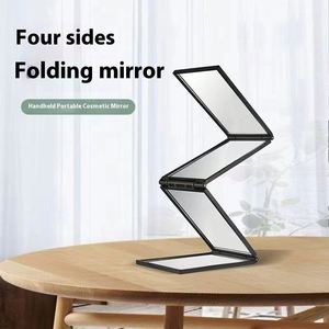 Custom Logo Portable Folding Square Desktop Ladies Cosmetic Makeup Pocket Compact Handheld Makeup <b>Mirrors</b> - Product Image 2