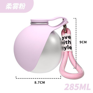 Bouteille d'eau portable pliable pour chien en acier inoxydable 304, gourde de voyage pour animaux de compagnie avec crochet et conception anti-reflux - Product Image 5