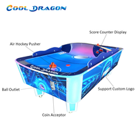 Table de hockey sur air incurvée, machine de jeu d'arcade d'intérieur, garantie 1 an