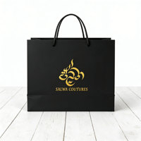 Sacs en papier personnalisés, écologiques, robustes et durables, avec logo imprimé et poignées en ruban, pour la vente au détail de lunettes et de montres de luxe