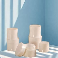 Contenant cosmétique en gros pour soins de la peau 10g 20g 30g 50g 100g Pot en plastique noir et blanc Pot à crème en plastique transparent