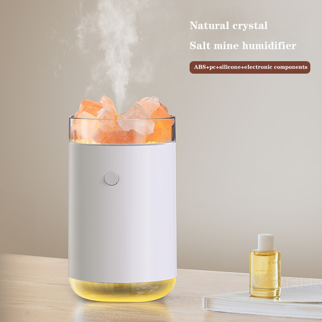 3 in 1 Himalayan Salt Lamp Essential Oil Diffuser,USB Ultrasonic Aromatherapy Diffuser, 260ML Mini Portable Humidifier