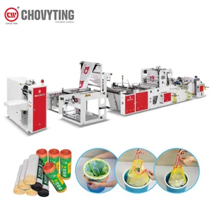 CW-1000PG Factory Price LDPE HDPE Material Draw Tape Perforation Garbage Trash Rolling Bag Making Machine